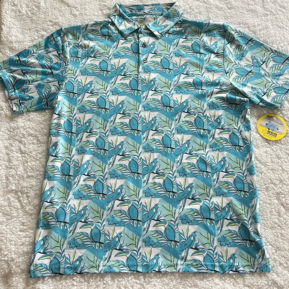 New! Jack Nicklaus Printed Polo Shirt